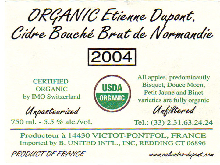 Organic Cidre Bouche Brut de Normandie crop