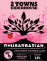 2TownsCiderhouse Rhubarbarian label
